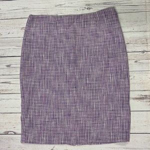 Premise Purple Tweed Pencil Skirt Size 10